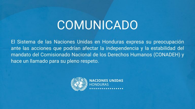Sistema de las Naciones Unidas en Honduras insta a respetar la institucionalidad del CONADEH