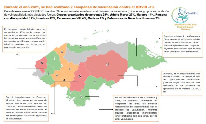Mapa de camapaña de vacunación contra COVID, año 2021