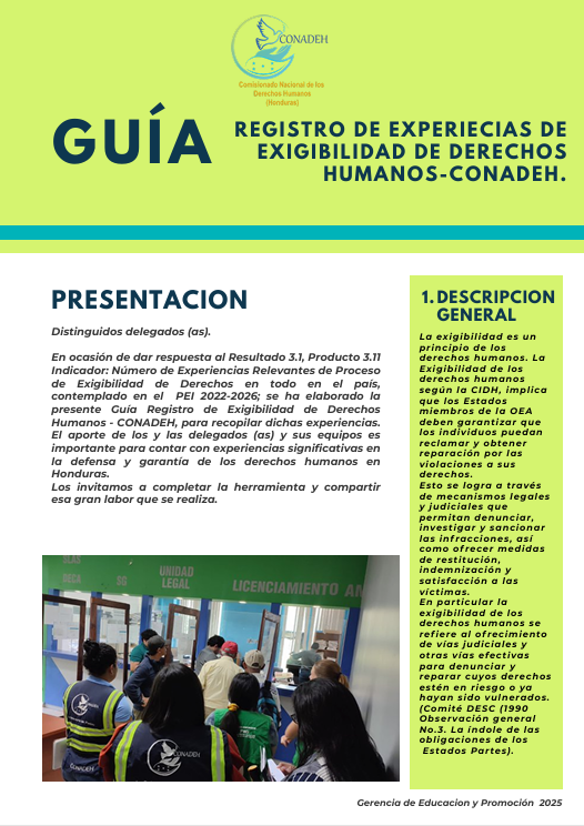 Guia de Registro sobre Experiencias de Exigibilidad