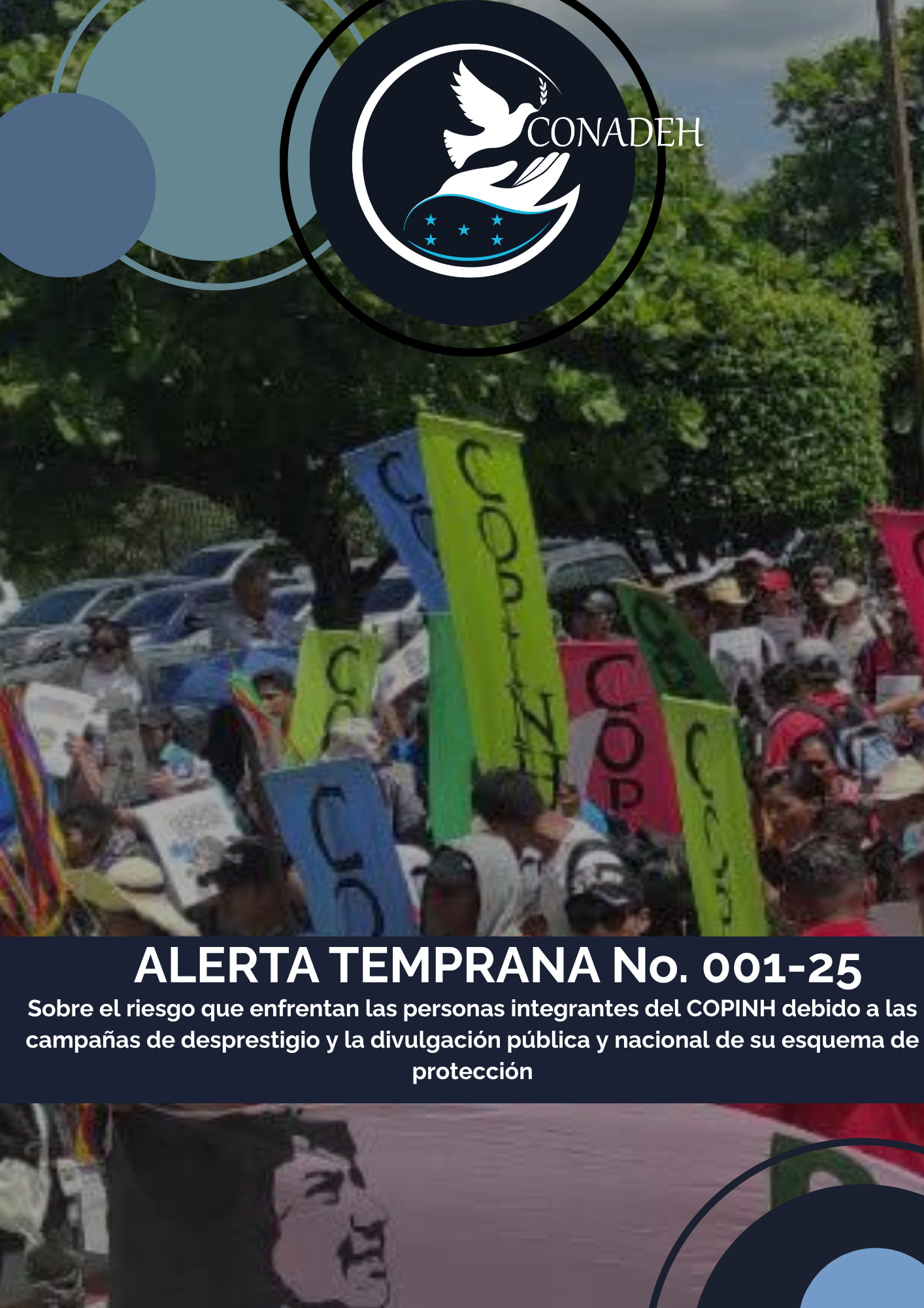 “Alerta Temprana No. 001-25 sobre el riesgo que enfrentan las personas integrantes de COPINH debido a las campañas de desprestigio y la divulgación pública y nacional de su esquema de protección”