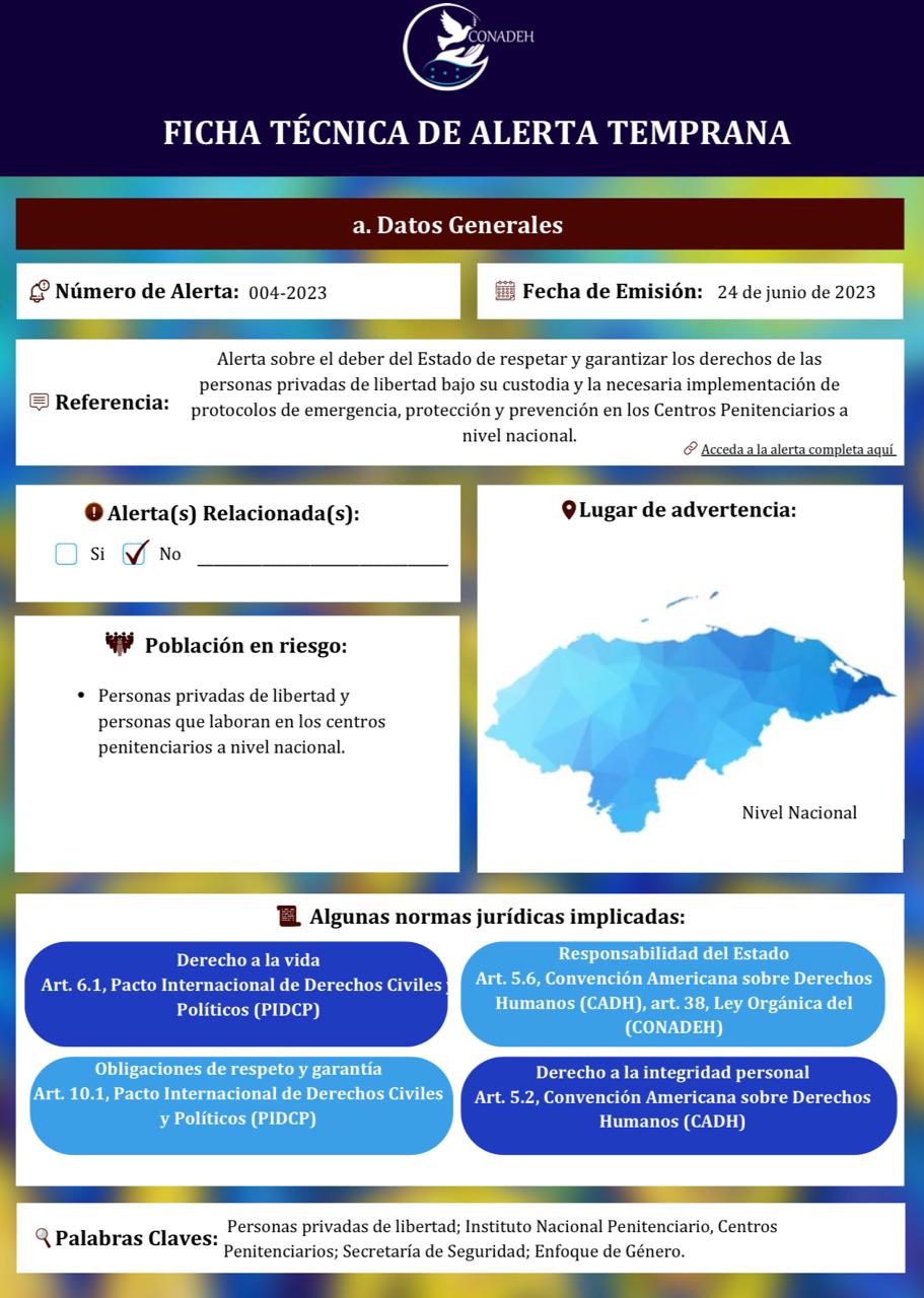FICHA TÉCNICA DE ALERTA TEMPRANA No.004-2023